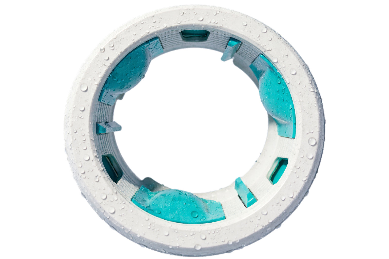 Boat cup holder insert with flexible grips to stop drink rattling and movement in marine cup holders - Top View