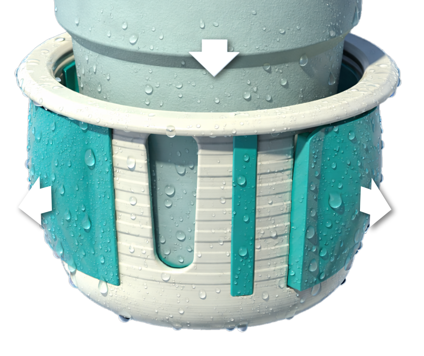 Boat cup holder insert with expanding flexible grips securing a drink in place using pressure in a marine cup holder